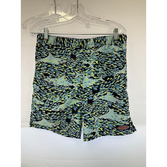 Vineyard Vines Big Boys Swim Trunks Size Medium (12-14) Sharks Fish - Picture 1 of 4